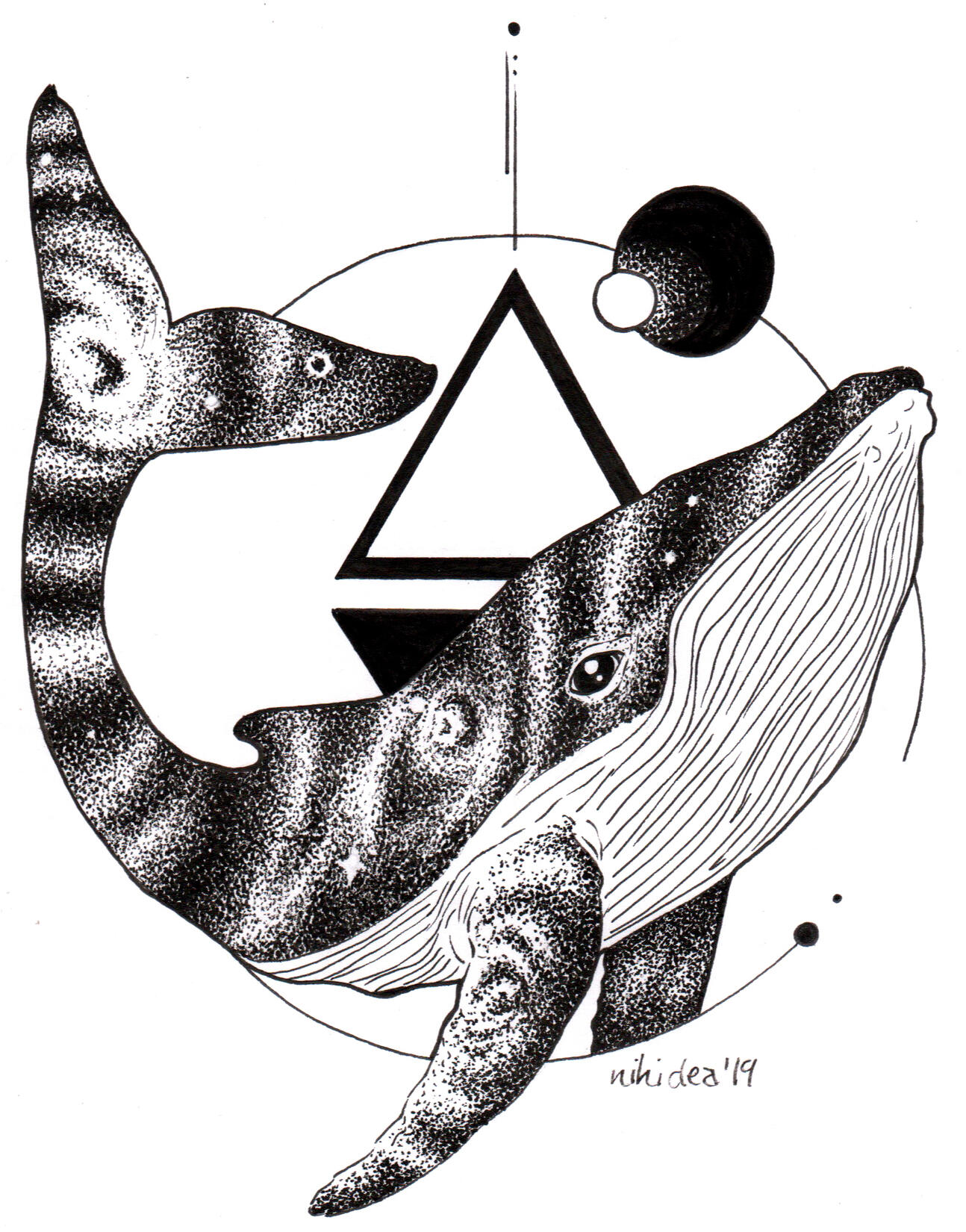 Dotwork Whale