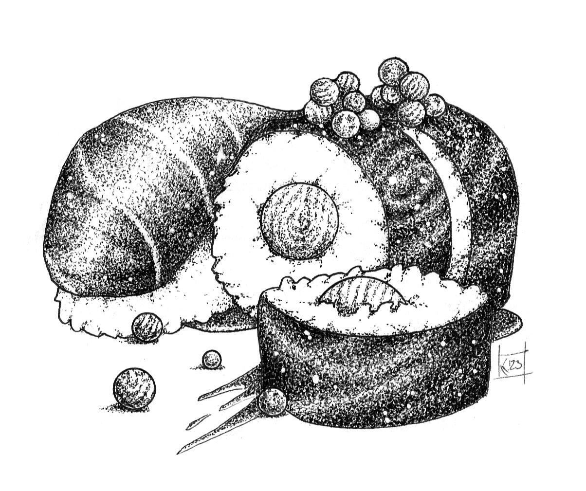 Dotwork Sushi